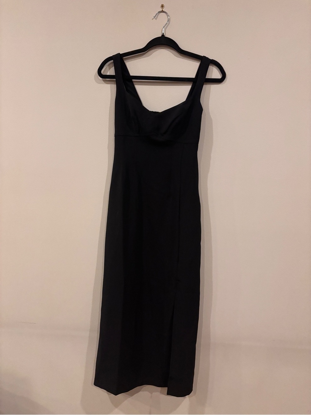 GAP Black sweetheart Midi Dress with Wide Straps